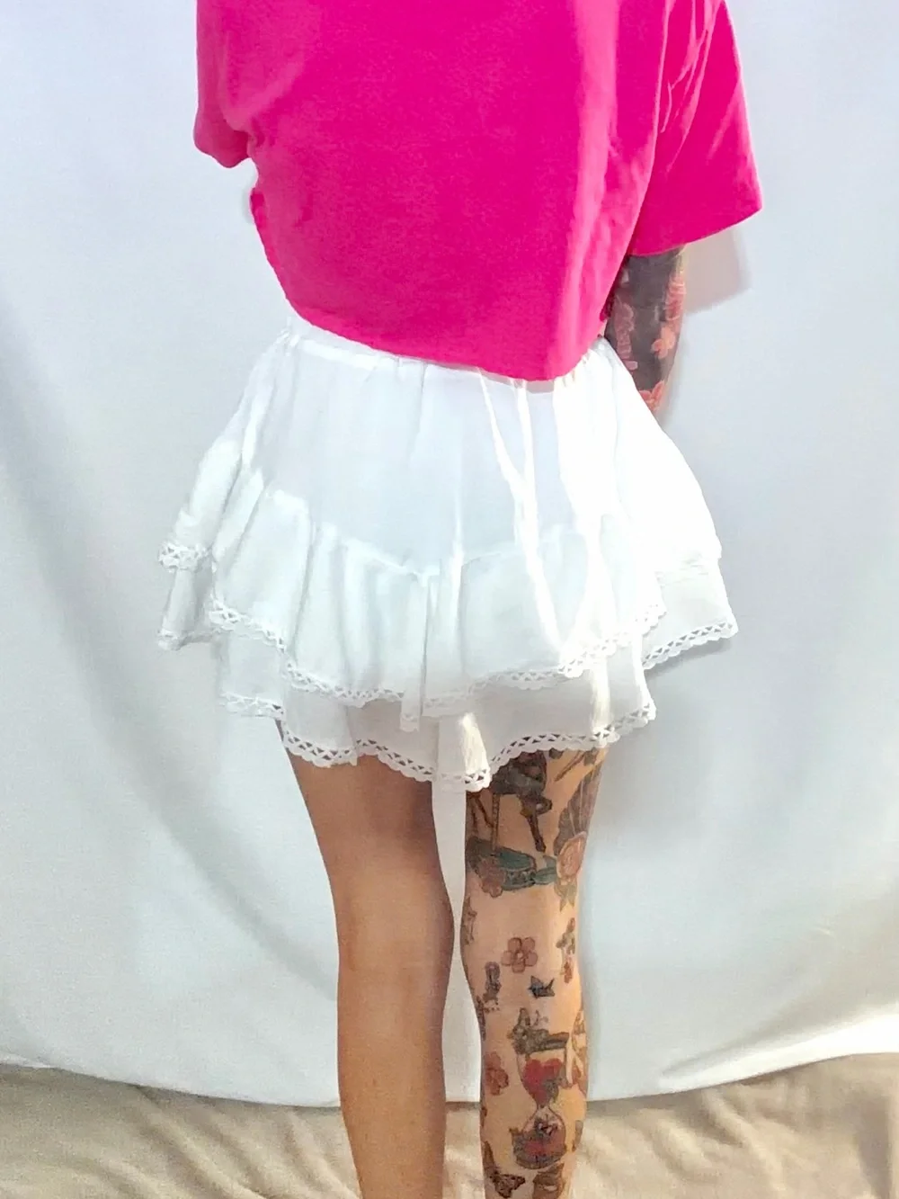 American Eagle Sz XS White Tiered Ruffle Mini Skirt - Women coquette Fairycore